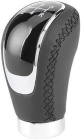 Resim Kavolet Kauçuk adaptörlü Evrensel Araba Dişli vardiyalı Sopa kafası Hentbol Vites Değiştirici Kolu, Araba Için Evrensel, Siyah, kırmızı, Abs + Deriden yapılmış (Siyah) 