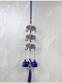 Resim Büro Ev Ofis Dekoru İçin Metal Yapım Nazar Boncuğu Stil Rüzgar Çanı 