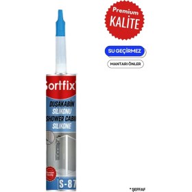 Resim Sortfix Duşakabin Silikonu - Suya Neme Küfe Dayanıklı Sızdırmazlık 320gr S-87 