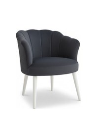 Resim Waterybrook Tekli Berjer Koltuk - Papatya Babyface Kumaş Beyaz Ayaklı - 13 Renk Seçeneği Antrasit 