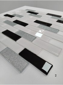 Resim MozaiKristaL Mutfak Tezgah Arası Ve Iç Dekorasyon Için 23x73x4mm Kristal Mozaik. ( 1 Koli = 1 M2 Fiyatıdır ) 