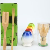 Resim 4 Parça Japon Tarzı Matcha Seti, Çasen Standı, Çay Kaşığı, Çay Kepçesi Tutacağı, Bambu Aksesuarlar, Çay Karıştırma Araçları 