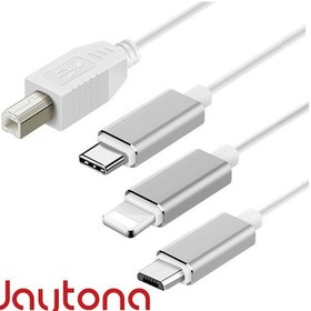 Resim Daytona ADS-501 3in1 USB B to Micro USB - Lightning - Type-C Enstrüman Kablo Çevirici OTG Kablo 