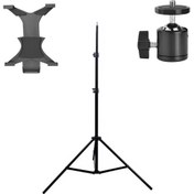 Resim Tablet Tutucu 2 Metre Metal Tripod Ayaklı 360 Hareketli Mafsal ipad Tutucu Tablet Holder 