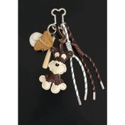 Resim Silver1 Zarif Anti-Kayıp Araba Anahtarlık Okul Çantası Çekicilik Bebek Yaratıcı Erkek ve Kadın Çift Yıldız Ayı Anahtarlık (Yurt Dışından) 