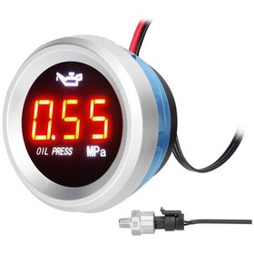Resim Ximistore9 52mm Dijital Yağ Basınç Göstergesi - Led Ekranlı, 9-35v, Alarm Fonksiyonlu 