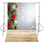 Resim Andoer K-11606 Noel Temalı Fotoğraf Stüdyo Fon Perdesi - 1.5x2.1m Polyester Kumaş 