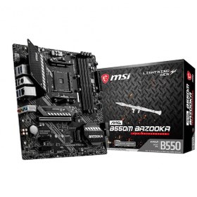 Resim MSI MAG B550M BAZOOKA Amd B550 Soket AM4 DDR4 4400(OC) M.2 Anakart 