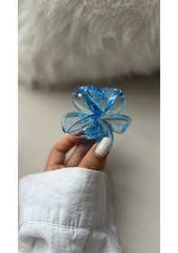 Resim Lotus Mandal Toka Mandal Saç Tokası Kadın Saç Tokası - Aksesuarı Açık Mavi 