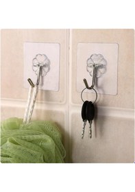 Resim Güçlü Yapışkanlı Banyo Mutfak Eşya Ürün Askılığı 2 Adet-al4266 Şeffaf 