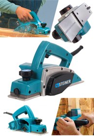 Resim STEİNER Germany Technology 4000 Watt Bakır Sargılı Metal Şanzıman Çift Bıçaklı Planya Rende Makinesi 