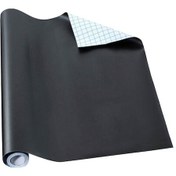 Resim Fosenze Taşınabilir Vinil Yazı Tahtası Yapışkanı - 45x200cm, Çocuk Çizimleri Ve Ofis Notları İçin İdeal Siyah 