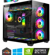 Resim Zeiron Webstar X5 Ryzen 7 5700X 32GB RAM 1TB M.2 Nvme SSD 12GB RTX5070 Sıvı Soğutmalı Oyuncu Bilgisayarı 