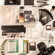 Resim 94 adet Scrapbooking Malzemeleri Seti - Film Scrapbook Kağıt Paketleri Günlük Malzemeleri, Kırtasiye, Washi Stickers Malzeme Kağıtları Memoları Kartlar Bantlı Stickers Günlükler Planörler Estetik Sanat El Sanatları Kollaj Albümü için 