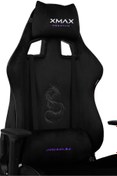 Resim XMAX / Rio Pus Balerion Terletmez Kadife Kumaş Siyah Gaming Oyuncu Koltuğu / 120 Kg Taşır 