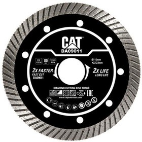 Resim Cat Da09011 115mm Profesyonel Beton, Tuğla, Parke Taşı Elmas Kesme Diski Turbo Kanallı Kenar 