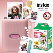 Resim Fujifilm Instax mini Link Pembe Akıllı Telefon Yazıcısı ve 20'li mini Film 