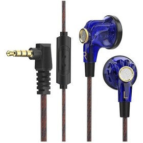 Resim Lasonstiges Mavi Qkz-mdr Kablolu Kulaklık Hıfı Stereo Düz Kulaklık Hd Mıc 3.5mm Aux Kulak İçi Müzik Oyun Spor Kulaklıkları İçin 