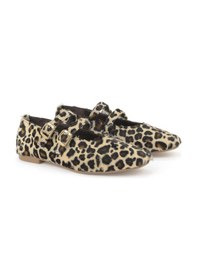 Resim Ziya, Kadın Hakiki Deri Babet 153111z40831 Bej-leopar 153111z40831 710 Bej-leopar 