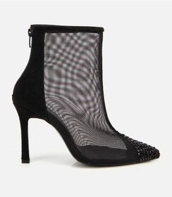 Resim Hotiç Kadın Siyah Transparan Taş Detaylı Bilekte Topuklu Bot 01boh315020a100 01boh315020a100 Siyah 