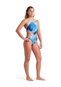 Resim One Print Swimsuit Tech Back Kadın Siyah Yüzücü Mayosu 008835150 1667136 Siyah 