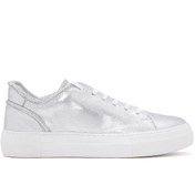 Resim Kadın Gümüş Deri Sneaker Derimod