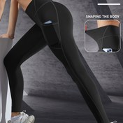 Resim Kadın Spor Pantolonları, Şık Yoga Pantolonları, Fitness Dış Mekan Spor Pantolonları, Karın Germe ve Kalça Kaldırma Şekillendirici Rahat ve Nefes Alabilir Yoga Pantolonları 