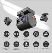 Resim 1296P QHD Mini Araç İçi Kamera, Gece Görüşü, WiFi, Park İzleme, Acil Durum Kaydı 