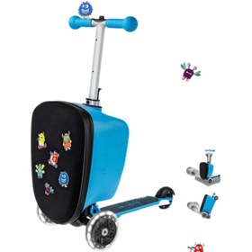Resim Micro Scooter Luggage Junior Velcro Blue - 2+ Yaş / Mavi 