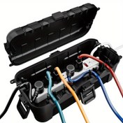 Resim 6 Giriş Noktalı Dış Mekan Kablo Koruma Kutusu, Hava Koşullarına Dayanıklı Şeritli Priz ve Süs Aydınlatma Kapakları 