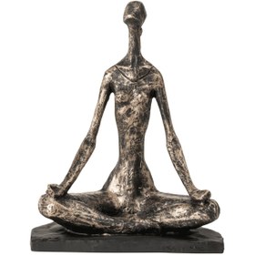 Resim Modern Yoga Statue, Abstract Meditation Sculpture, Yoga Meditation Statue, Abstract Yoga Sculpture, Polyester Zen Figurine, Modern Zen Decor, Yoga Sculpture, Yoga Statue, Yoga Decor - Object-4 