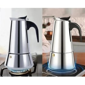 Resim AyrStore 4 Kişilik Çelik Mokapot Espresso Filtre Italyan Kahve Makinesi 