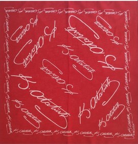 Resim Bhandana K.atatürk İmzalı Kırmızı Kare Bandana Çok Renkli 