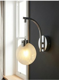 Resim Fiora Midye Cam Küre Duvar Aplik Gold & Krom Seçenekli Gümüş 