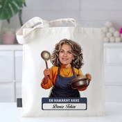 Resim En Hamarat Anne Karikatürlü Bez Çanta 