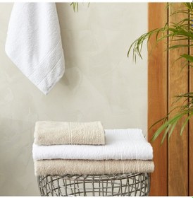 Resim Karaca Home Vinos 4 Parça Yüz/banyo Havlusu Hamam Seti Bej 200.22.04.0044 Bej 