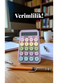 Resim Mu-541 10 Haneli Hesap Makinesi Mor Renk Çok Renkli 