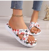 Resim Kırmızı Kadın Sandalet Ortopedik Kama Topuklu Sandalet 2024 Yaz Yeni Moda Toka Ayakkabı Kadınlar İçin Plaj Flip Flop Zapatos De Mujer Kırmızı 