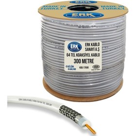 Resim Cable Cable Anten Kablosu Rg6/u4 1.02MM 64TEL 300MT Erk Yerli 