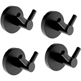 Resim Genel Markalar Siyah Çatal V Bornoz Askılık 4 Lü Set 