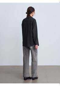 Resim Dilvin 50537 Örme Oversize Gömlek-siyah Siyah 