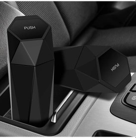 Resim Dashanshop Siyah 1 Adet Premium Abs Araba Çöp Kutusu Dayanıklı Kompakt Araç Çöp Kovası Kapaklı 