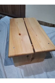 Resim Zeliş Ahşap Hediyelik Eşya Ahşap Banyo Taburesi 