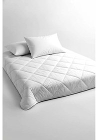 Resim Niron Çift Kişilik Yorgan + 2 Adet Yastık Seti 195x215 Cm 4 Mevsim Mikrofiber Konfor Beyaz 