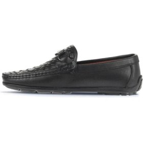 Resim Bueno Shoes Siyah Deri Erkek Loafer 21MA204 