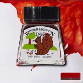 Resim Winsor & Newton Drawing Ink Çini Çizim Mürekkebi Burnt Sienna 