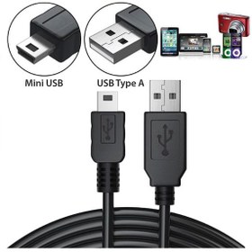 Resim Wozlo 5 Pin Mini Usb Mp3 Mp4 Kamera Navigasyon PS3 Kol Şarj Kablosu 3 M 