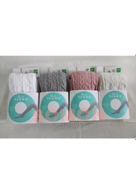 Resim Penti Kız Çocuk Triko Karına Külotlu Çorap Pretty Kilotlu Çorap 4'lü Beyaz-gri-vanılya-a.pembe 