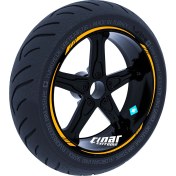 Resim Çınar Extreme Taksi Sarısı 4 Parçalı Keskin Jant Şeridi Sticker 