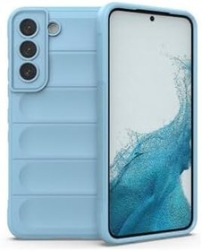 Resim Galaxy S21 Kılıf Kamera Korumalı İçi Kadife Yumuşak Silikon Kapak + Ekran Koruma Sky Blue 